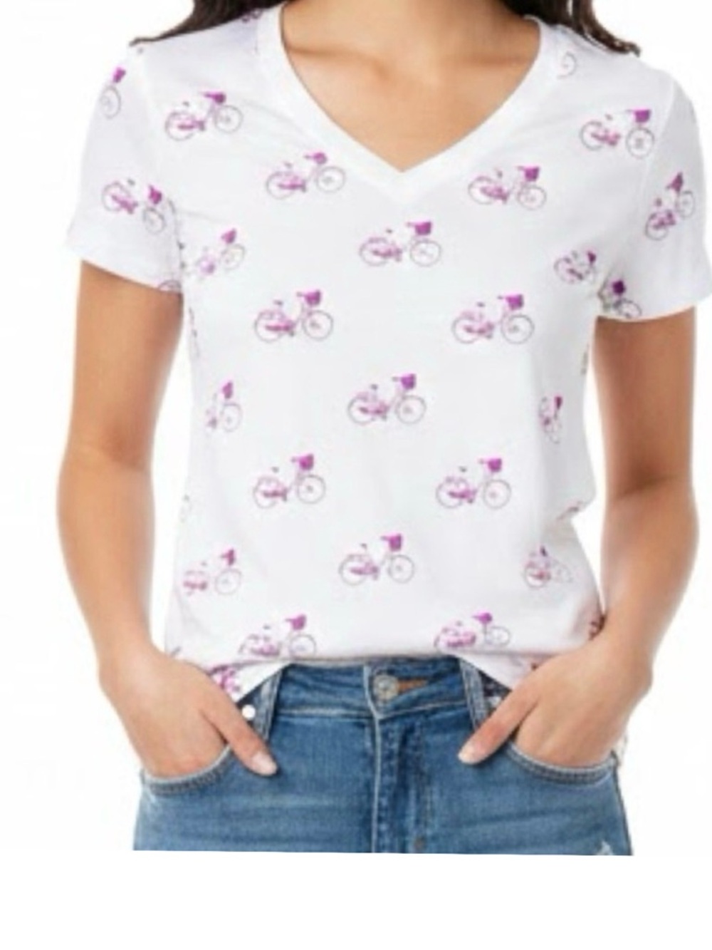 Duffield Lane “Beach Cruiser” Novelty V-Neck Tee (NWT) (Size: XS)